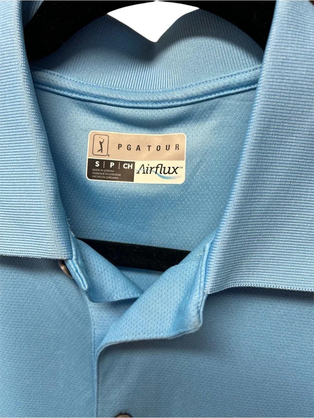 PGA Tour Light Blue Performance Polo - Picture 2 of 3